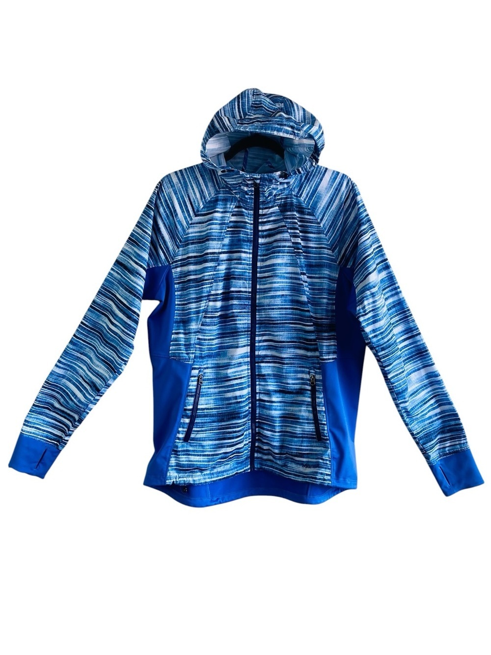Marmot Blue/Lilac Muse Full Zip Hooded Windbreaker Size XL